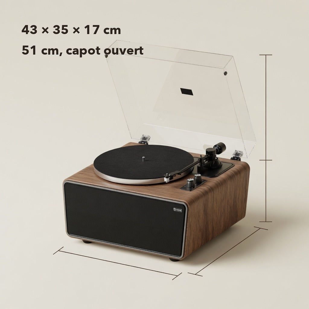 Dimensions 43 × 35 × 17 cm, 51 cm capot ouvert